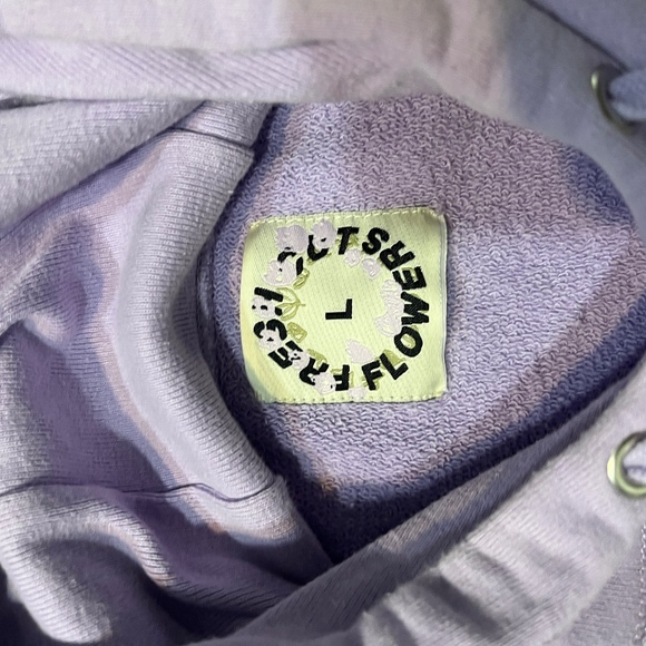 Fresh Cut Flowers Men's Hoodie Large Embroidered Unisex Pace of Nature Cotton N8 - Picture 3 of 6